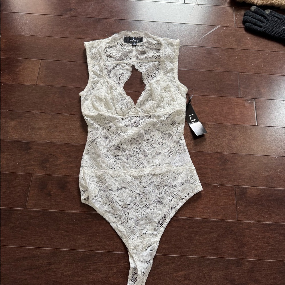 White Lace Bodysuit- New With Tags!